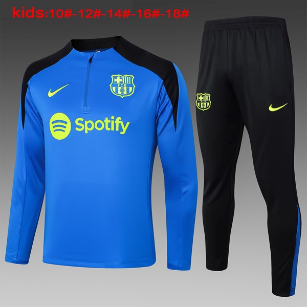 Niños Sudadera De Training Barcelona 2024/2025 Azul Negro 3